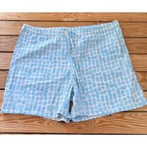 NWOT And for good Women’s Organic Cotton Polka Dot Shore shorts Sz L/XL Blue AA